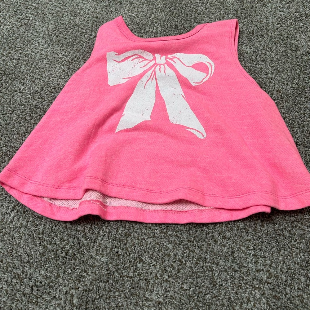 Charming Pink Bow  Tank Top
